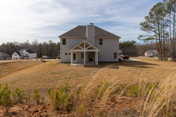 Rear View Game Day Porch 1 Acre Homesite Yard