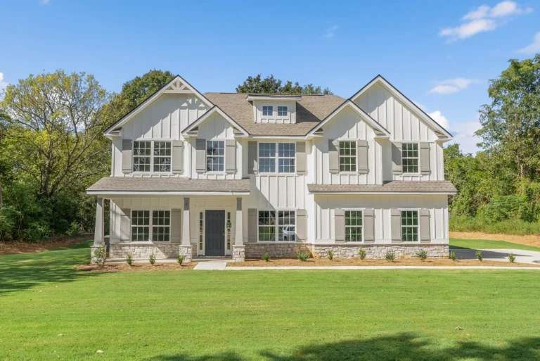 Front exterior of the Harrison plan at 6 McLendon Road, Fort Mitchell, AL