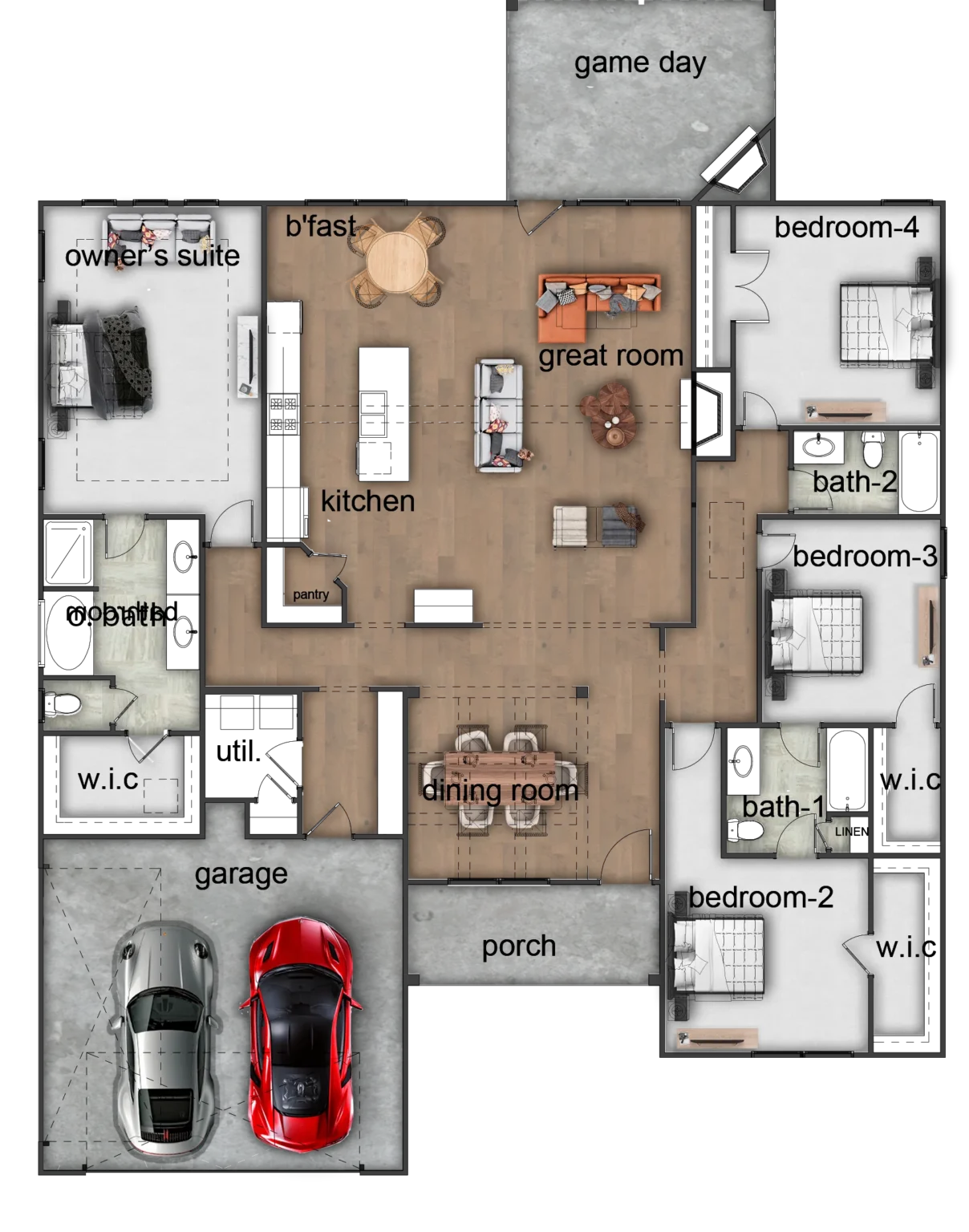 Alder Elevation B floor plan