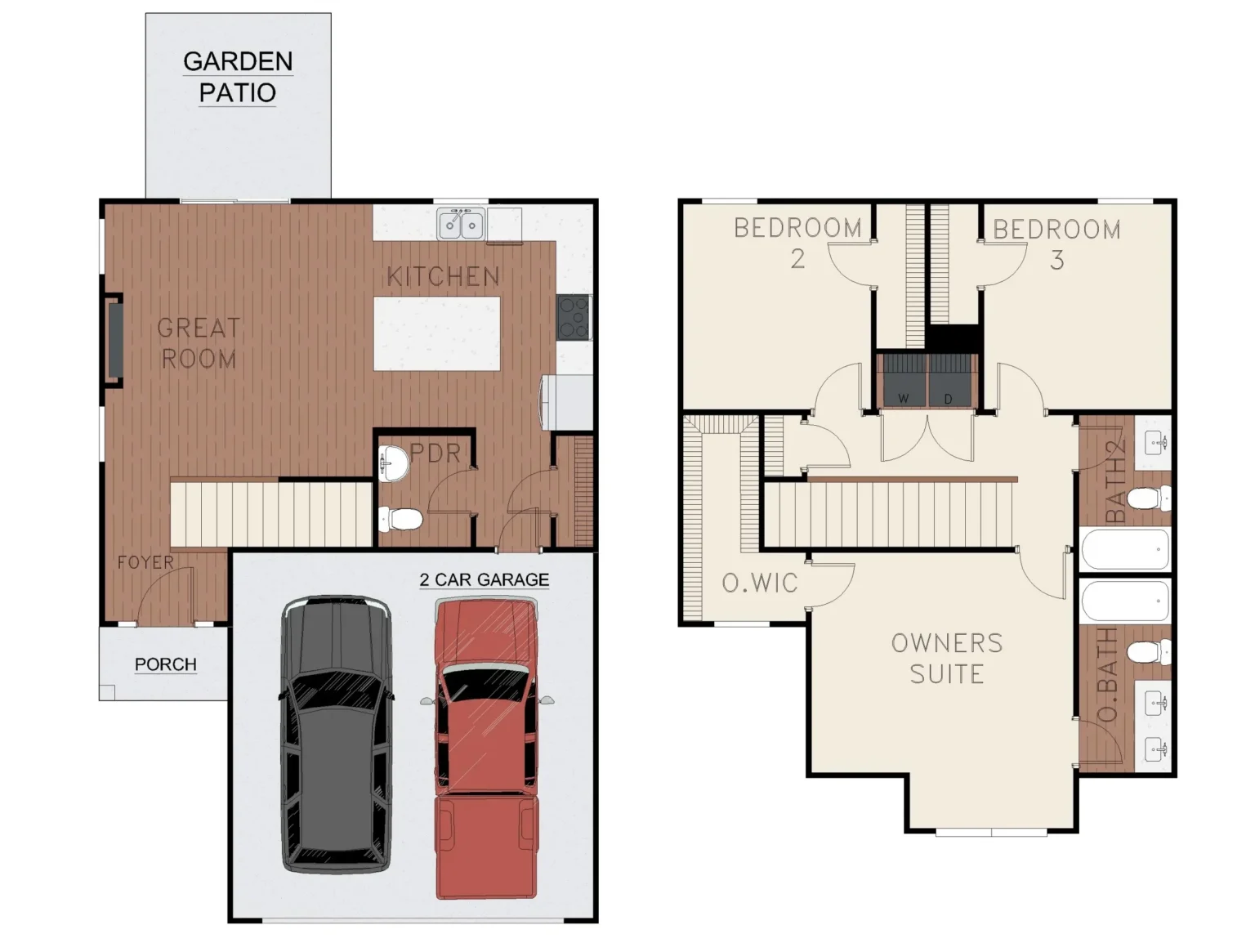 Ava Elevation A floor plan