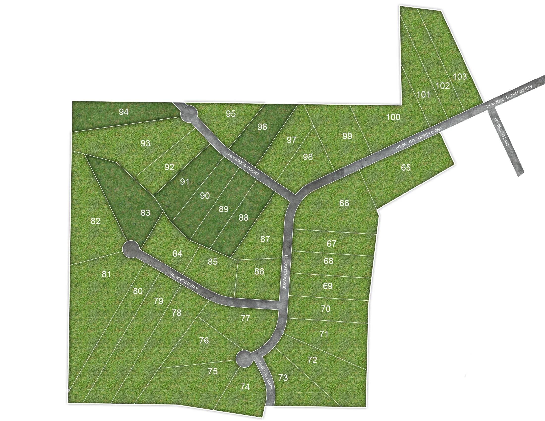 Bowers Creek plat map