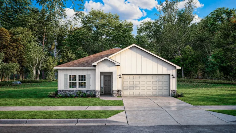 Rendering of the Hazel plan from HAUS by Hughston Homes