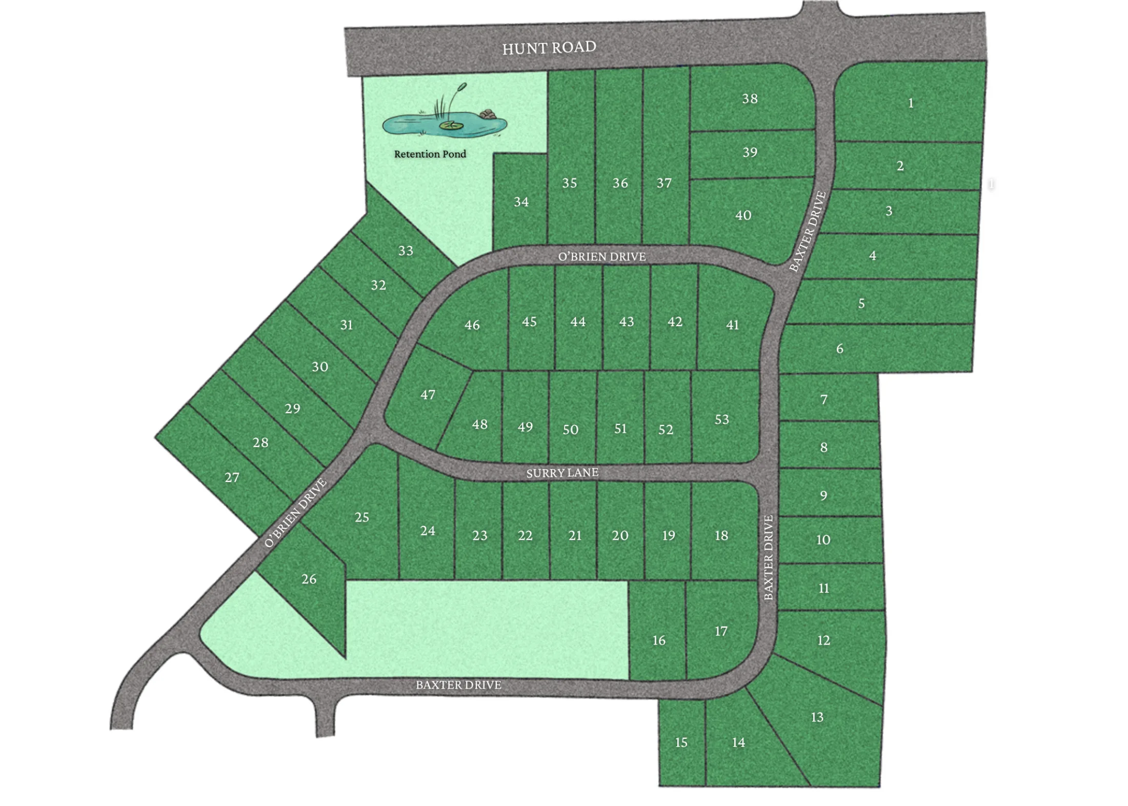 O’Brien Farms plat map