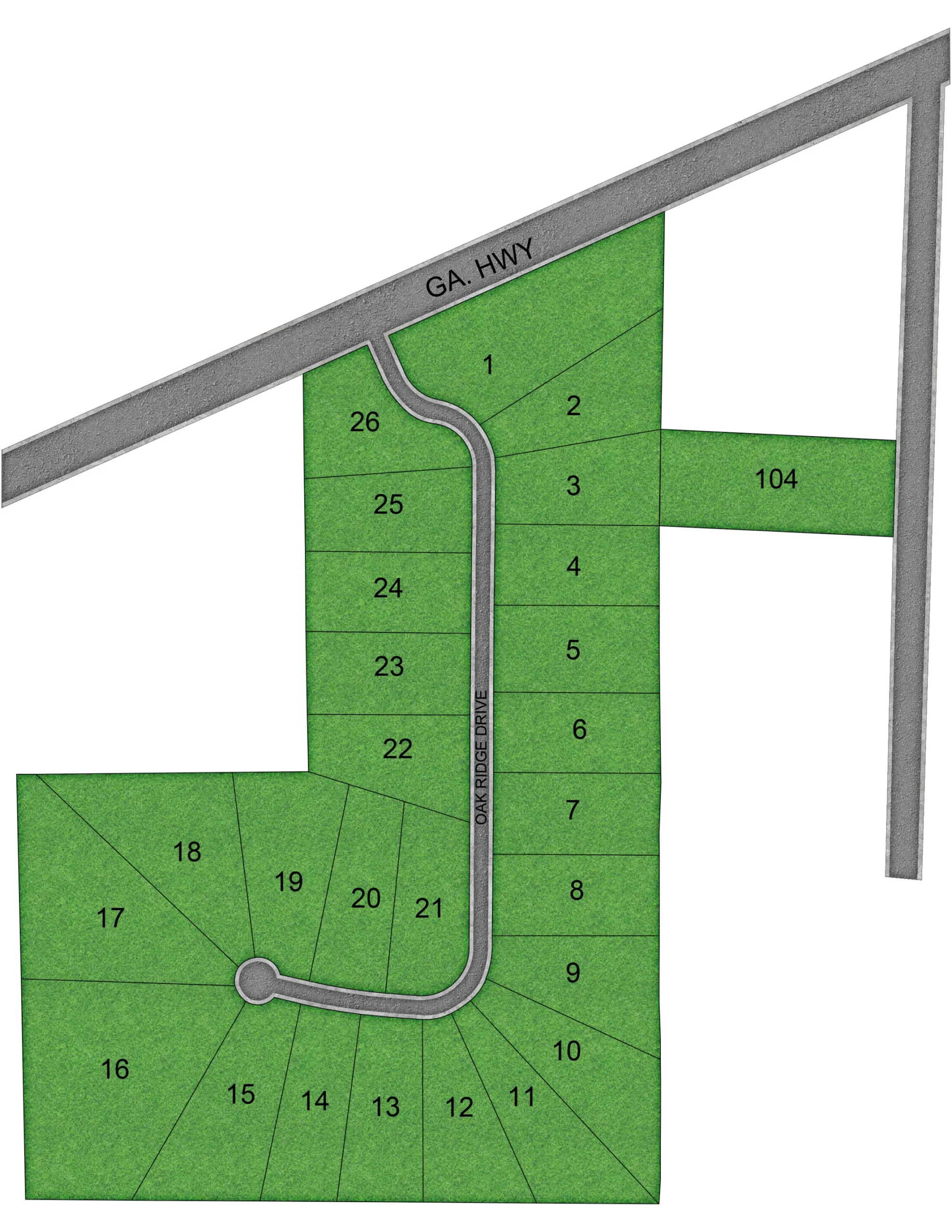 Oak Ridge plat map
