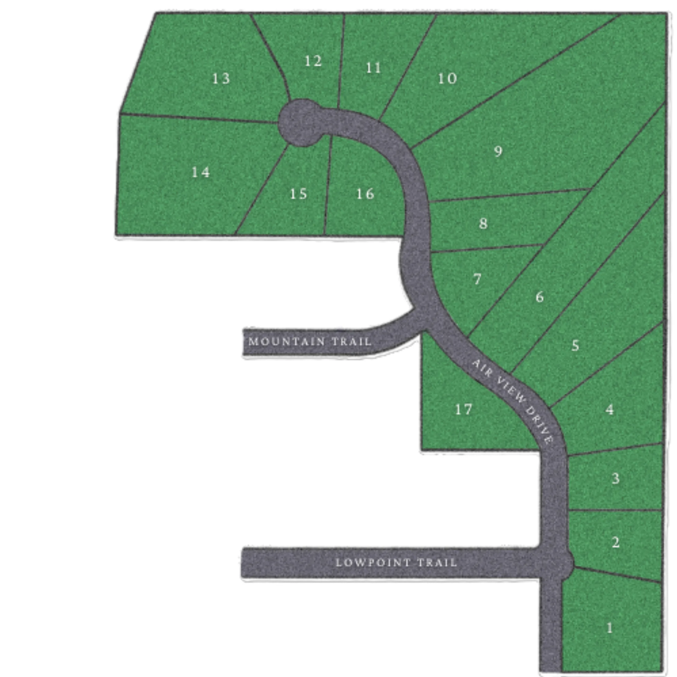 Ridgeview plat map