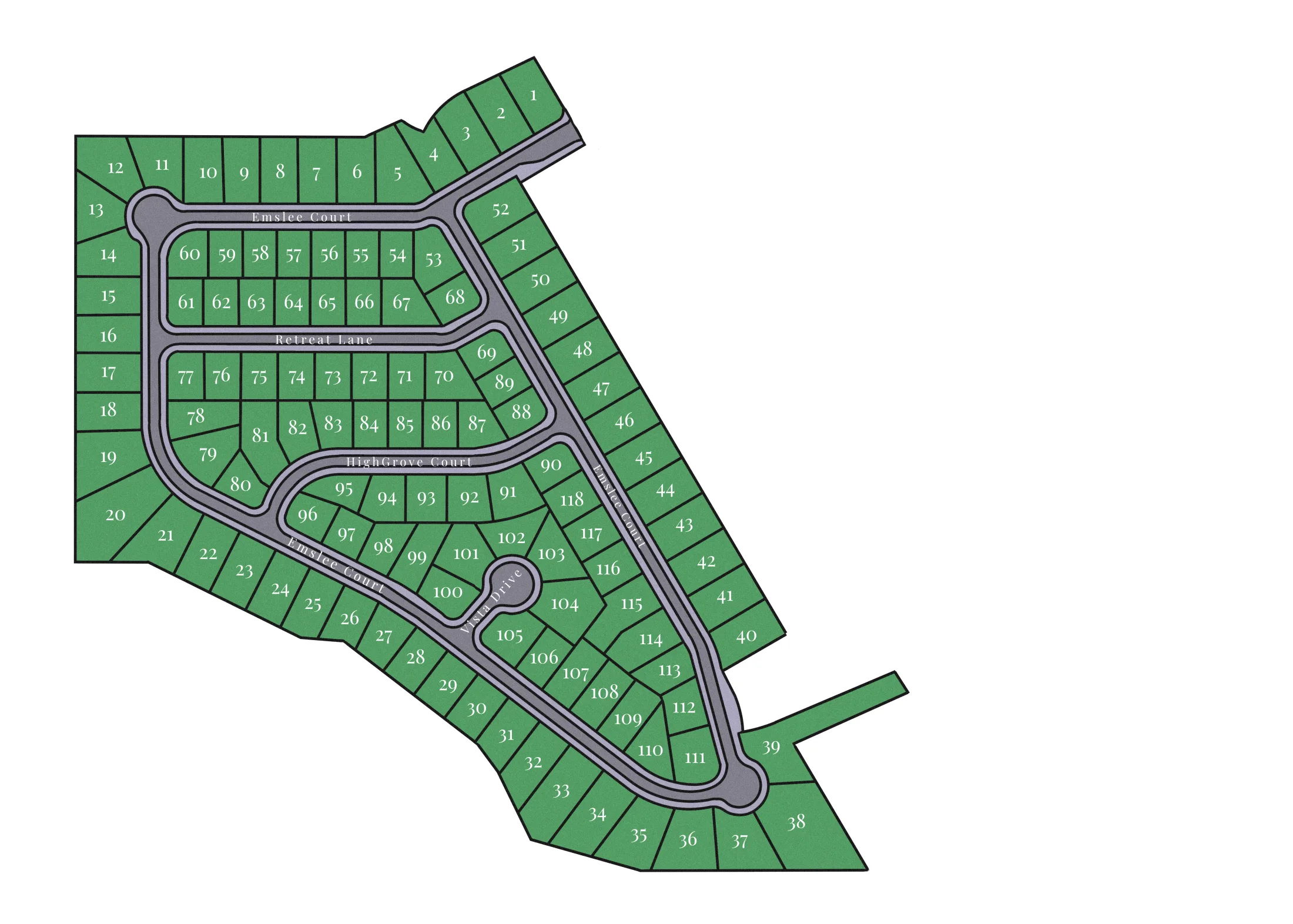 The Reserve at Tucker plat map