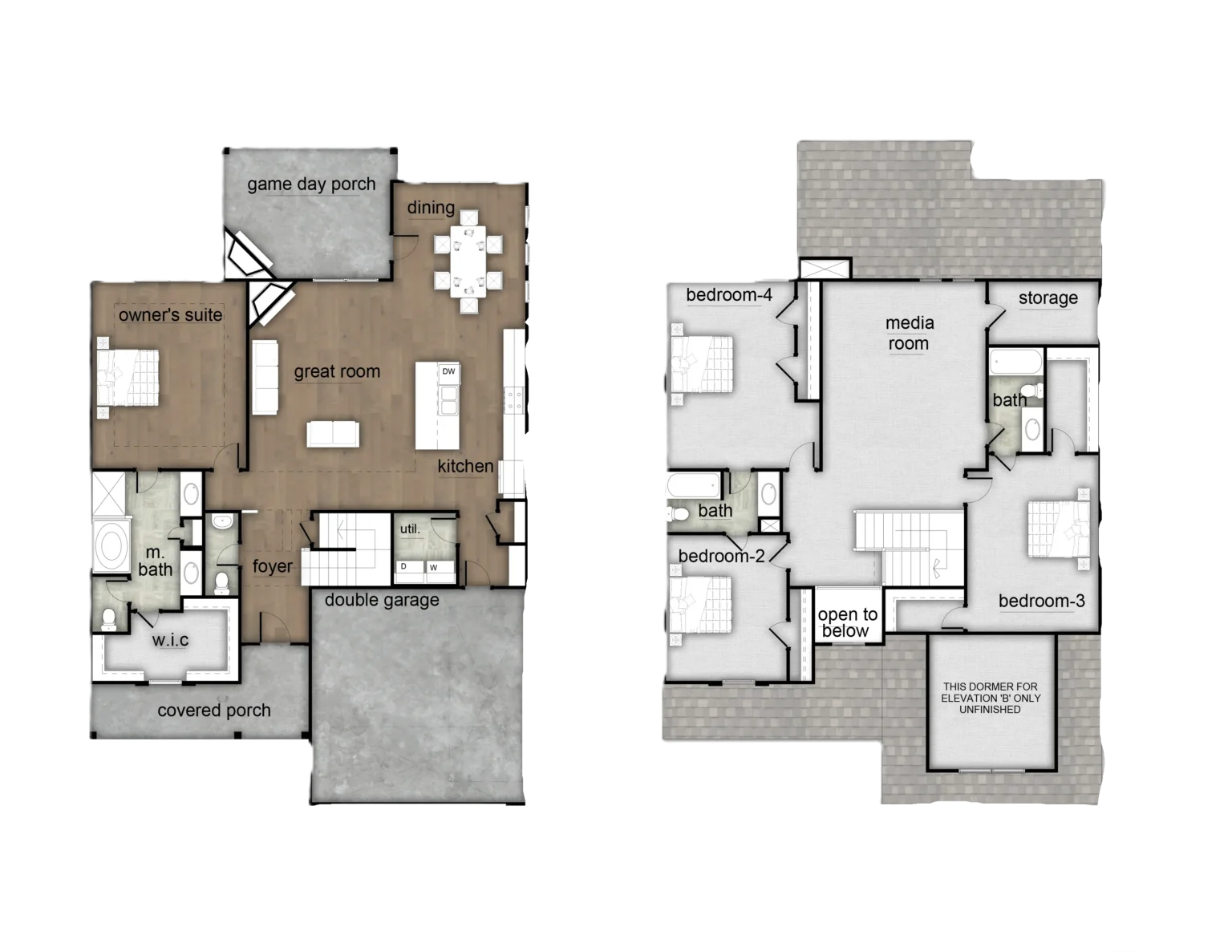 Aspen Elevation B floor plan