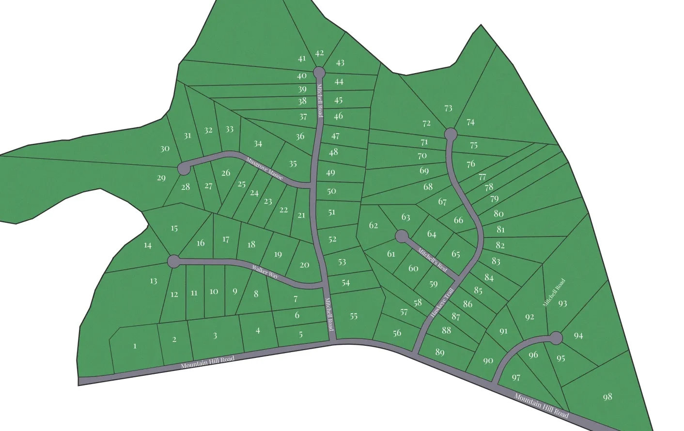 Mountain Point Villas plat map