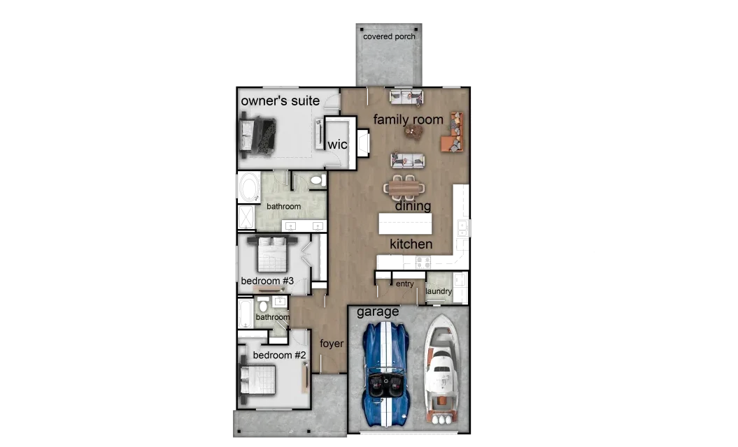 Benton Elevation D floor plan