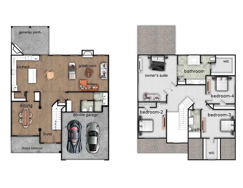 Camden Elevation A floor plan