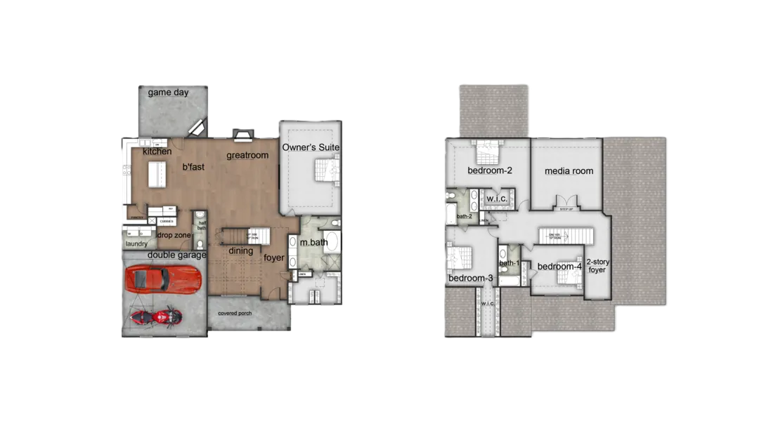 Oakwood Elevation A floor plan